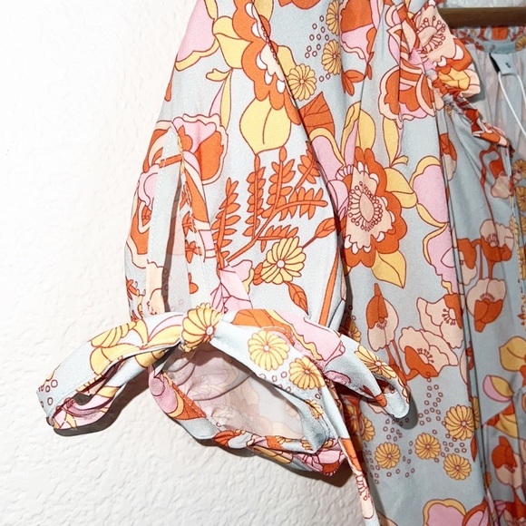 Unbranded Beautiful Short Sleeve Floral Boho Flowy Summer Dress NEW - Picture 4 of 9